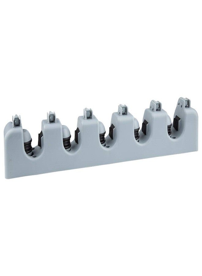 ORCOA Multiutility Mop and Broom Holder with 5 Slots - Grey Colour - Image 3